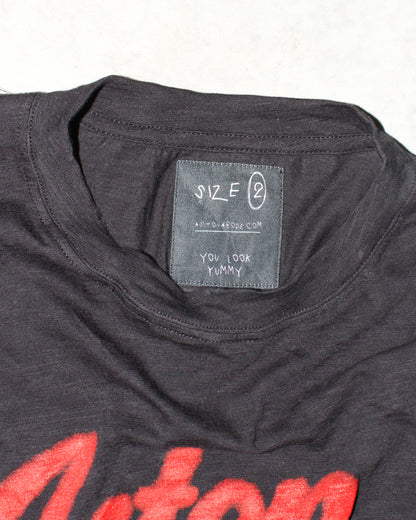 Crimson Slub Tee - Charcoal