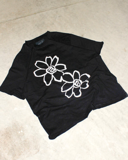 Posy Slub Tee - Charcoal