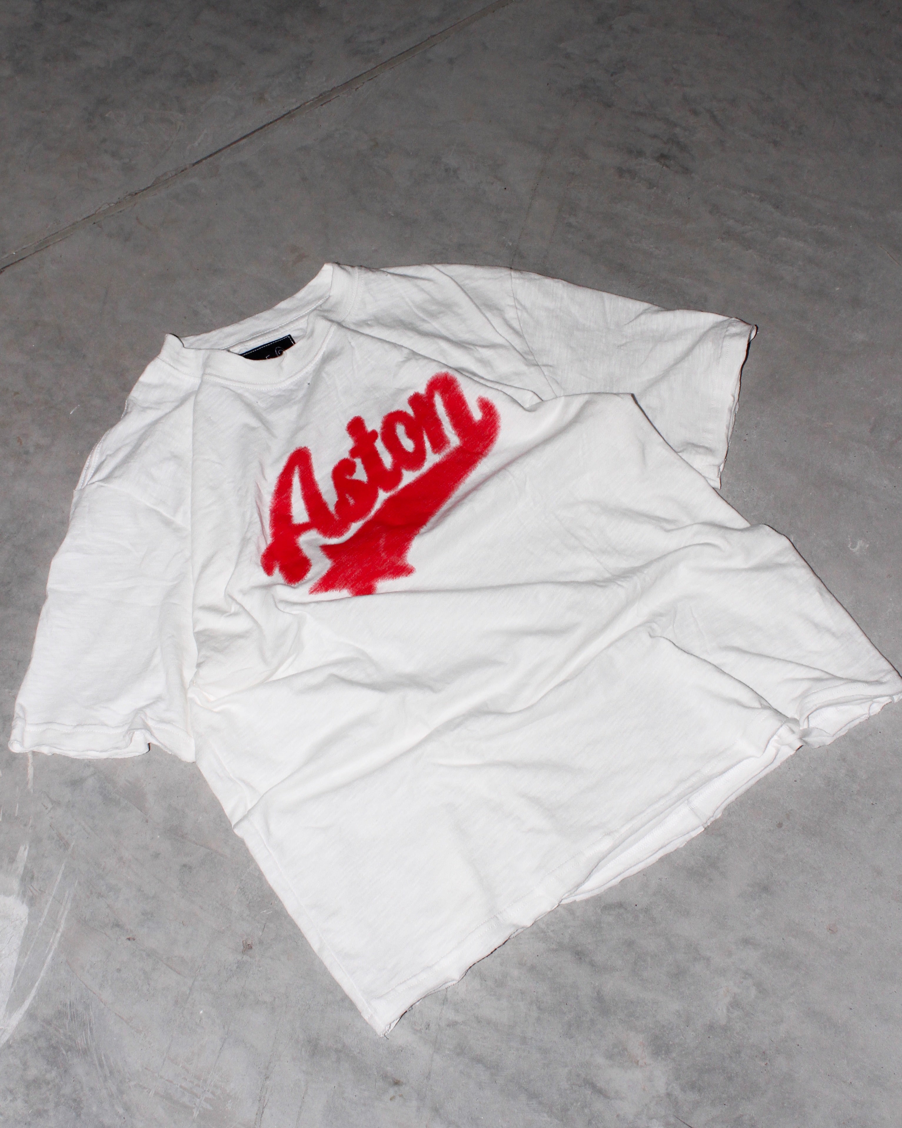 Crimson Slub Tee - Ivory