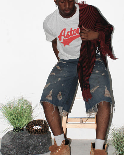 Crimson Slub Tee - Ivory