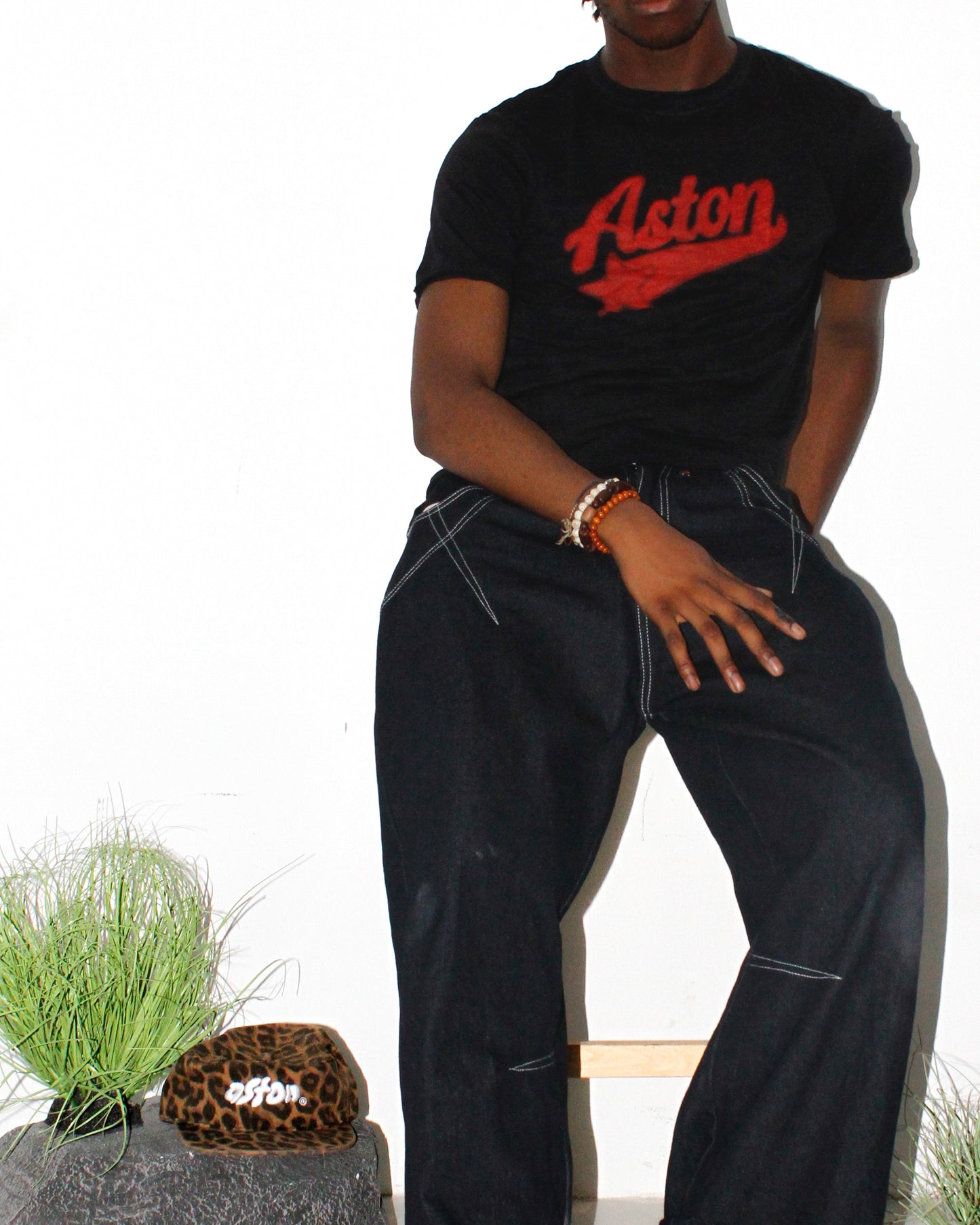 Crimson Slub Tee - Charcoal