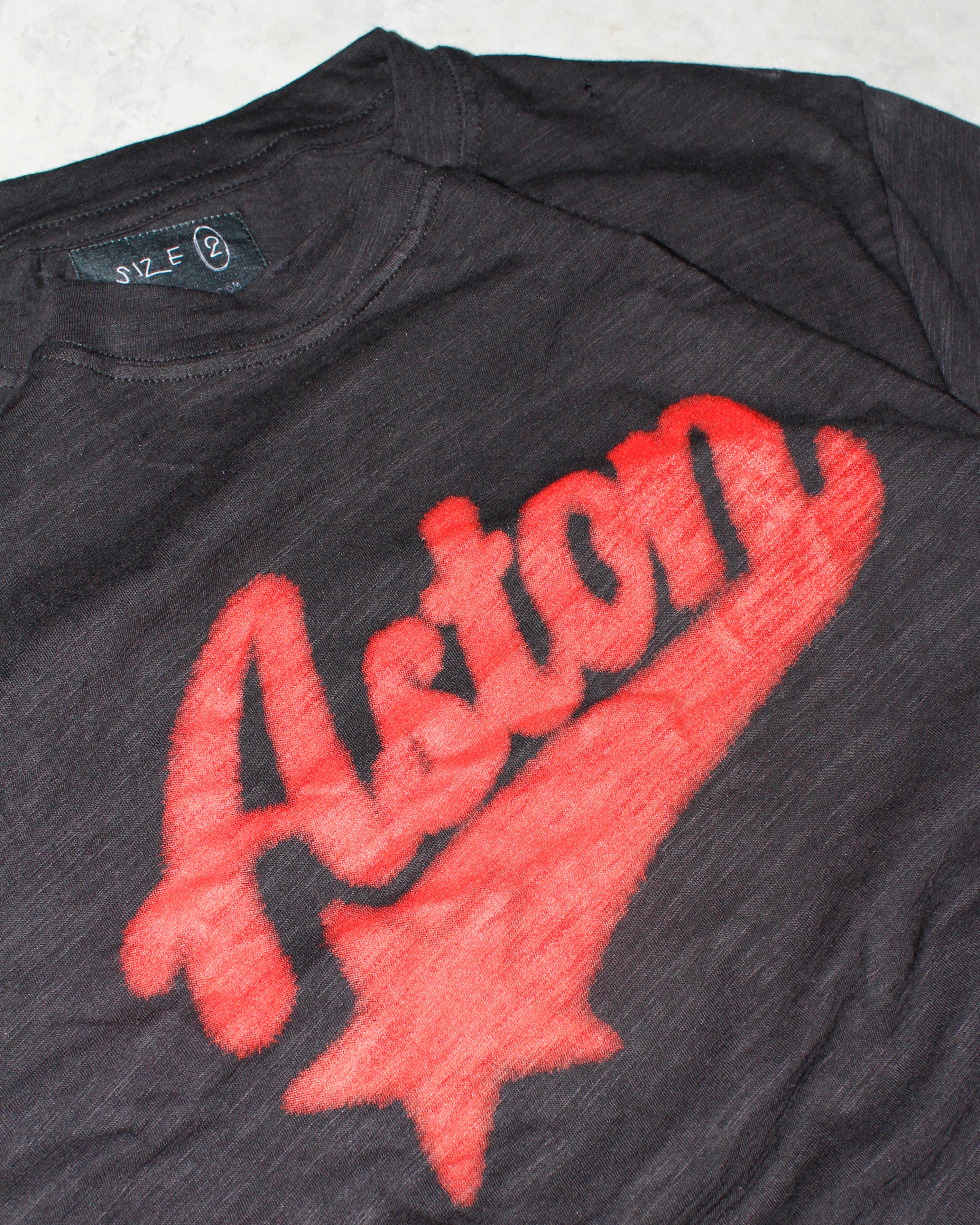 Crimson Slub Tee - Charcoal