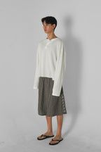 Box Henley - Ivory on model