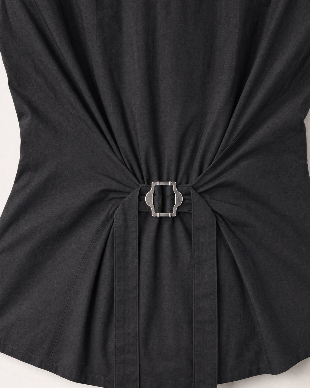 Cupcake Blouse antique silver back buckle and tie straps detail