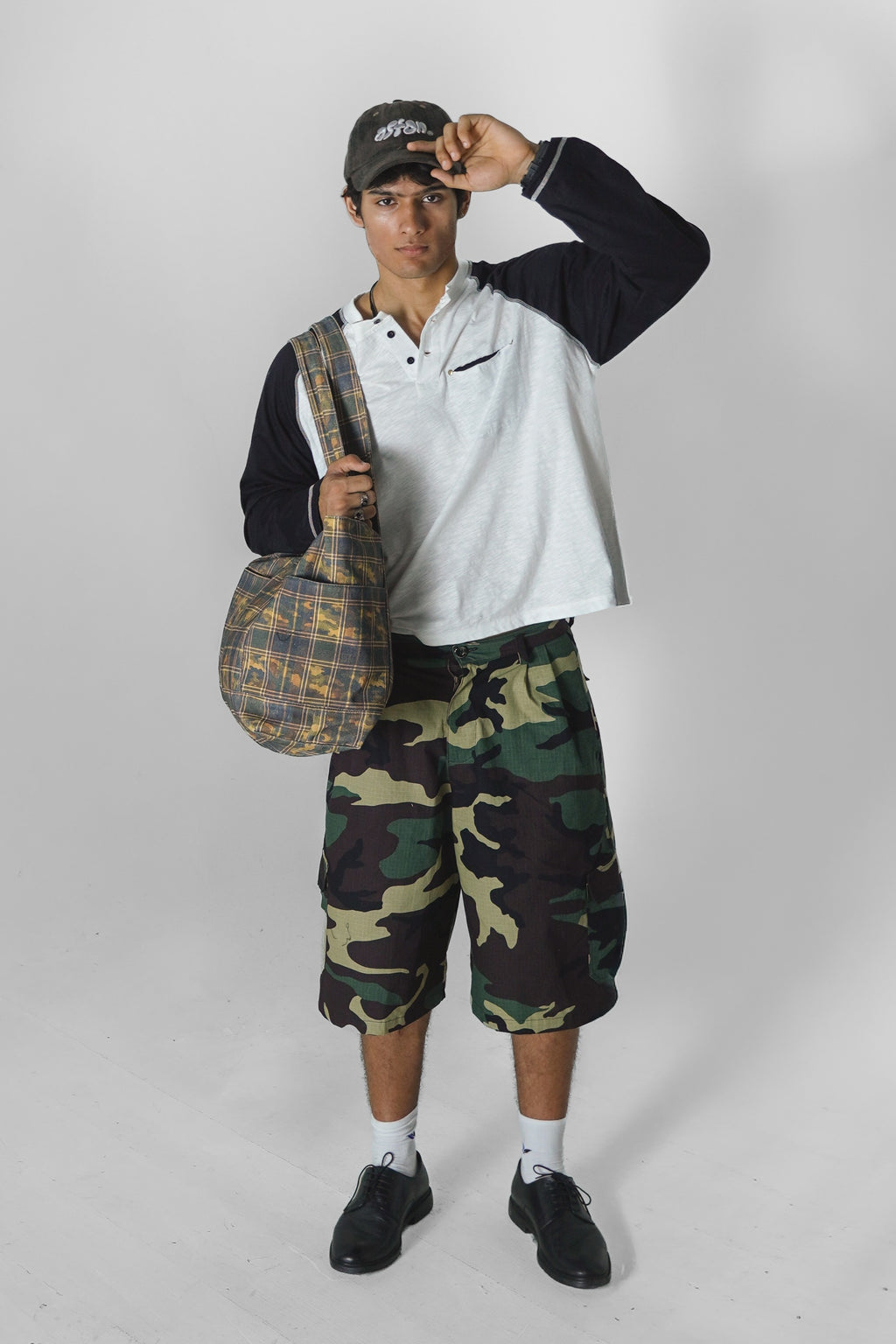 Aston Abode Double Shift Bag, lifestyle shot on Aarav