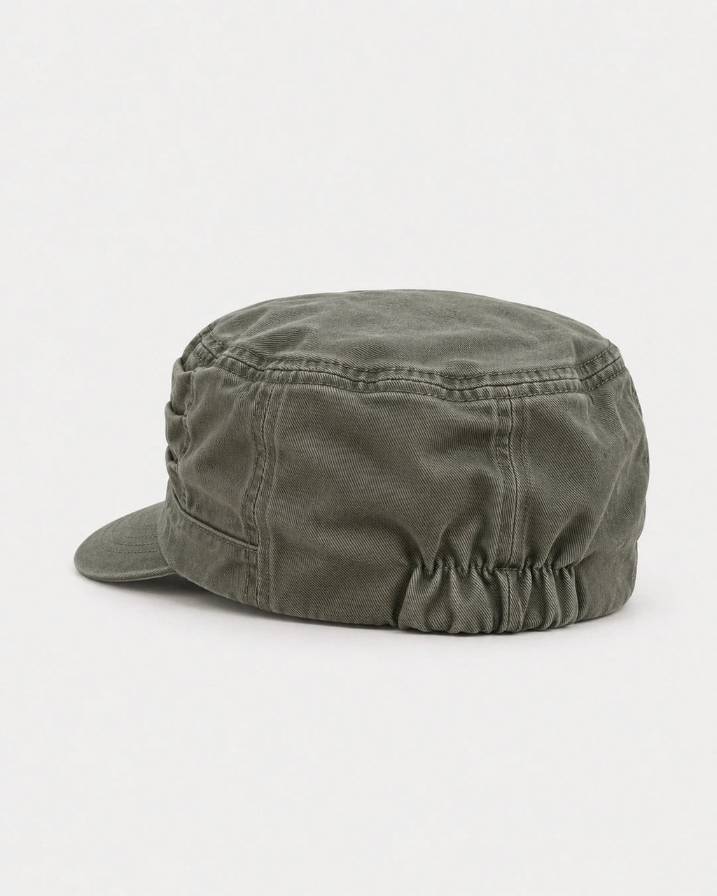 Field Kepi Cap rear view showing the elasticated gathered back