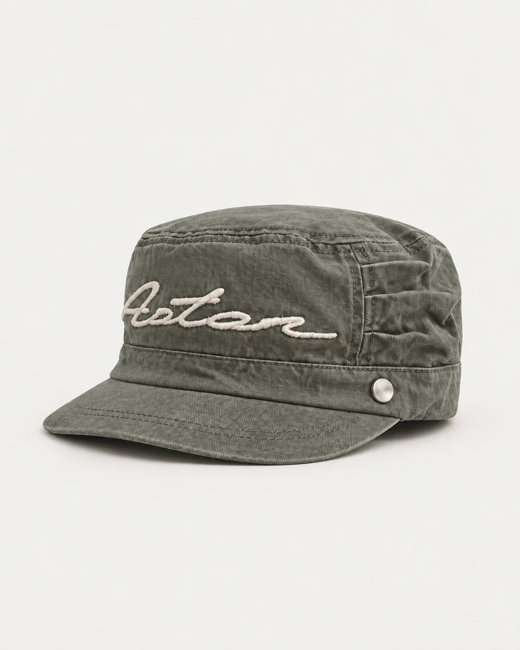 Field Kepi Cap three-quarter side view showing the brim and side stud