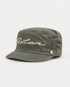 Field Kepi Cap three-quarter side view showing the brim and side stud
