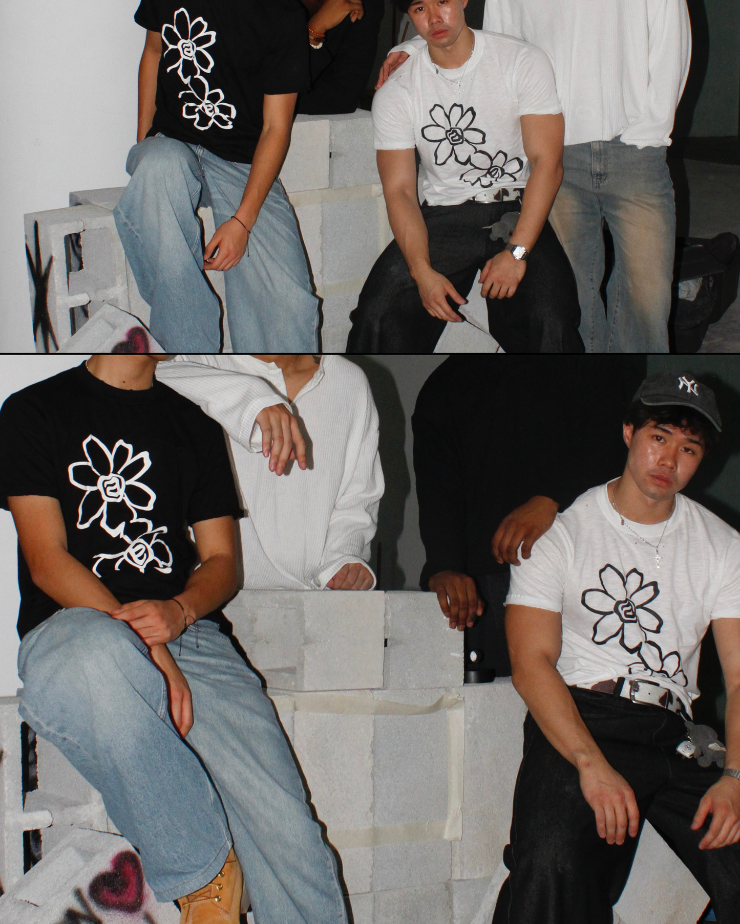 Posy Slub Tee - Charcoal