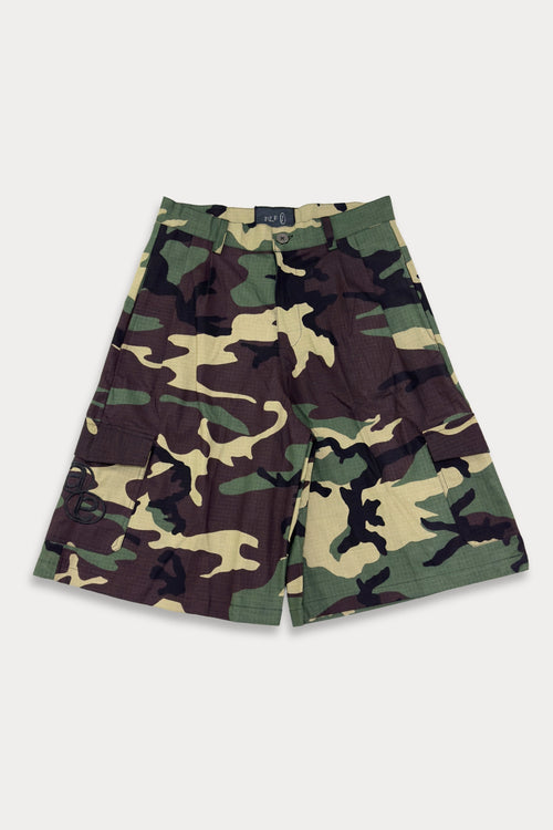 Aston Abode Lobby Shorts in Garden, front flat lay