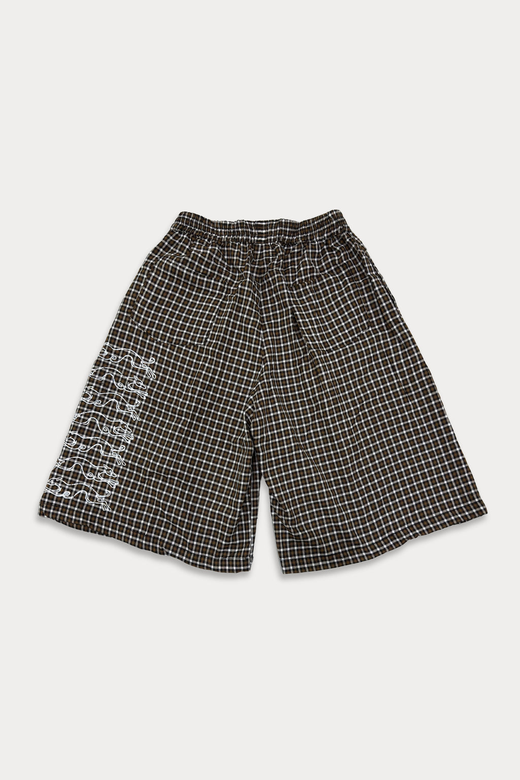 Aston Abode Lobby Shorts in Motel, back flat lay