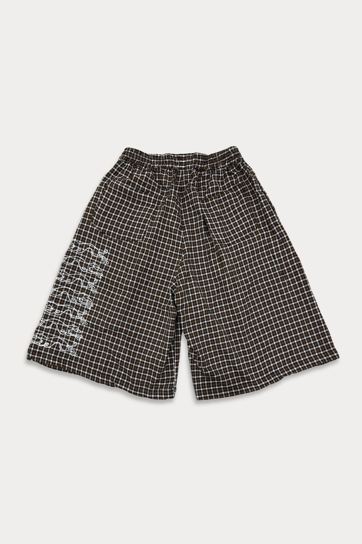 Aston Abode Lobby Shorts in Motel, back flat lay