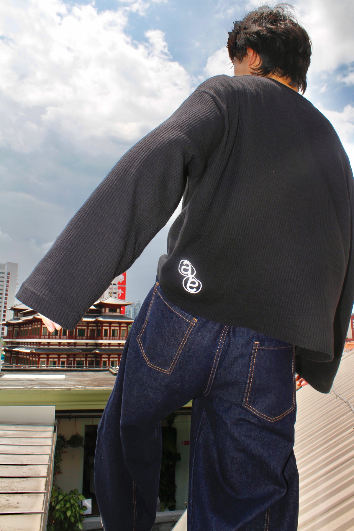 Box Henley - Charcoal