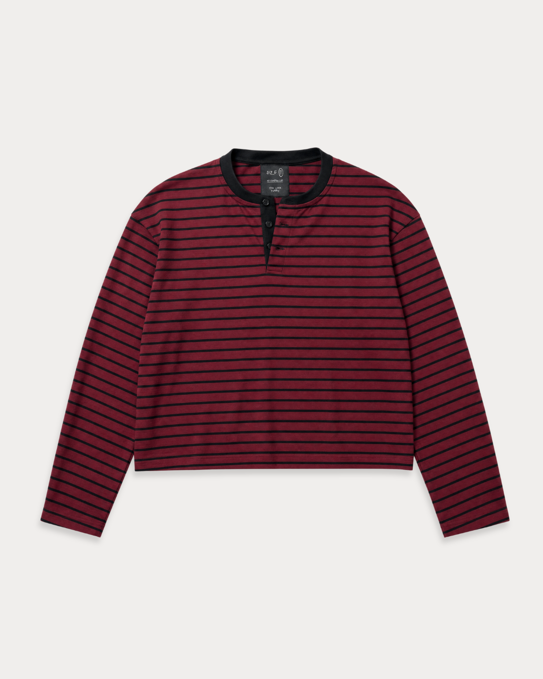 Wine Henley front flat lay