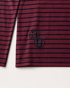 Wine Henley tonal AB monogram embroidery at the lower back