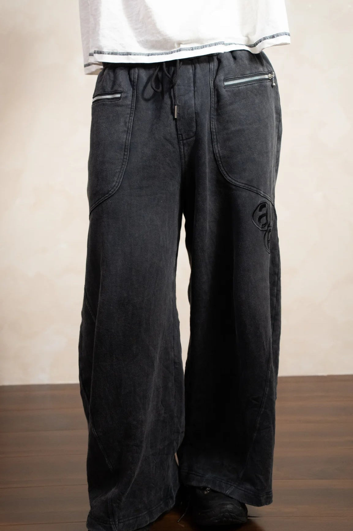 Aston Abode Aerostat Sweatpants, front view, on male model