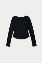 Aston Abode Backless Henley, front flat lay