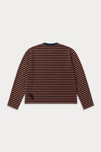 Aston Abode Box Henley in Negroni, back flat lay