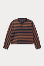 Aston Abode Box Henley in Negroni, front flat lay