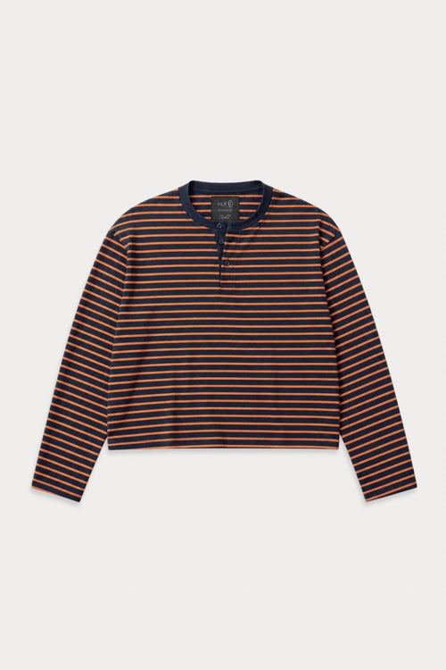 Aston Abode Box Henley in Negroni, front flat lay