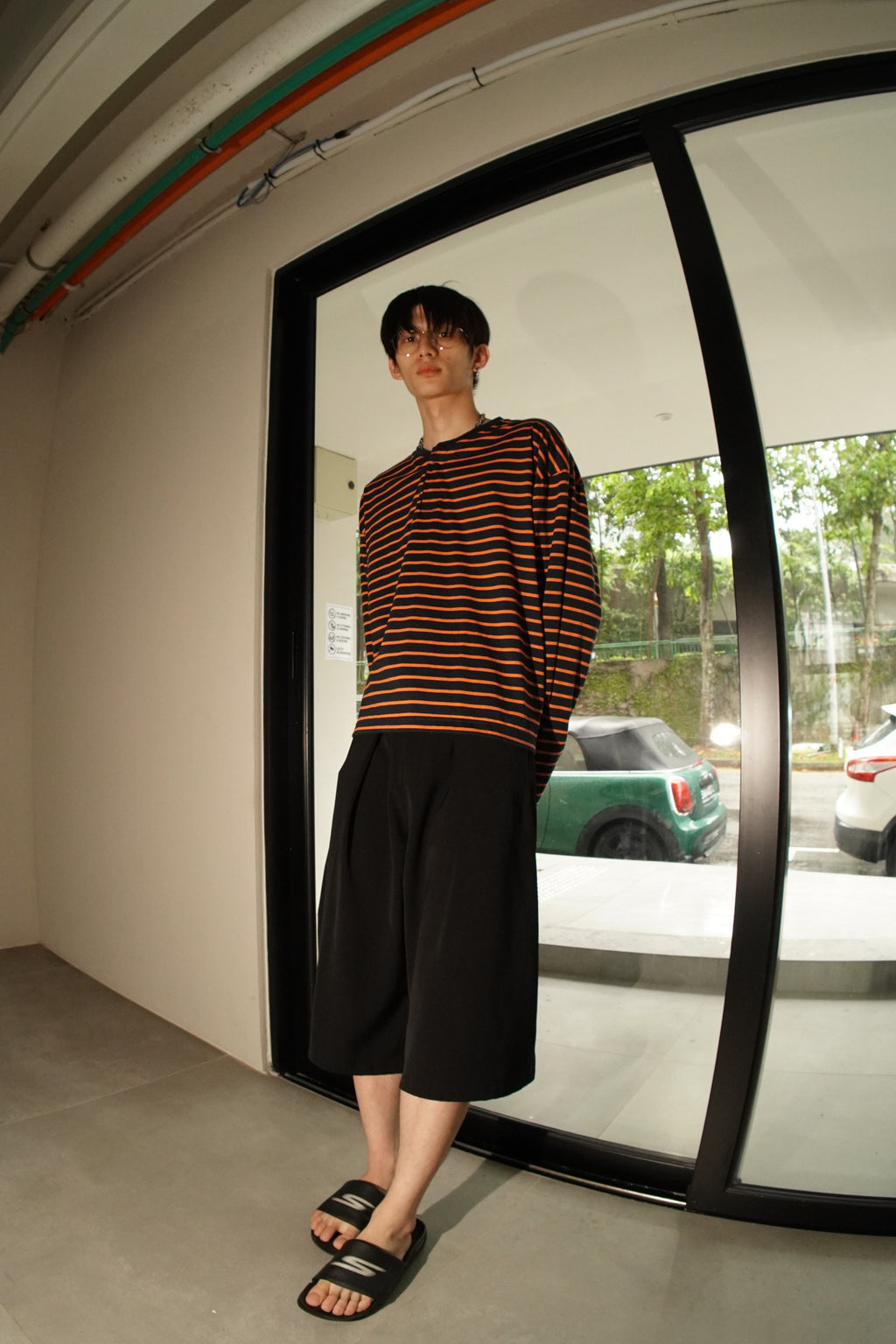 Aston Abode Box Henley in Negroni, lifestyle shot