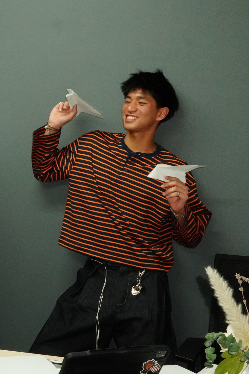 Aston Abode Box Henley in Negroni, lifestyle shot