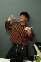 Aston Abode Box Henley in Negroni, lifestyle shot