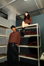 Aston Abode Box Henley in Negroni, lifestyle shot