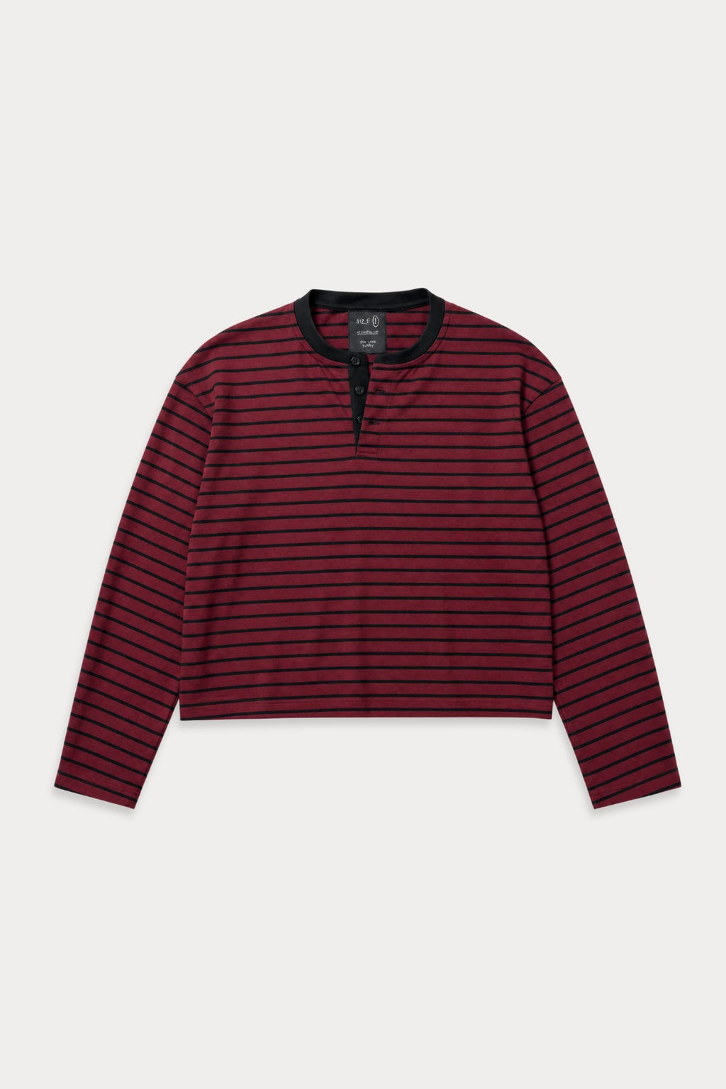 Aston Abode Box Henley in Wine, front flat lay