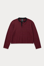 Aston Abode Box Henley in Wine, front flat lay