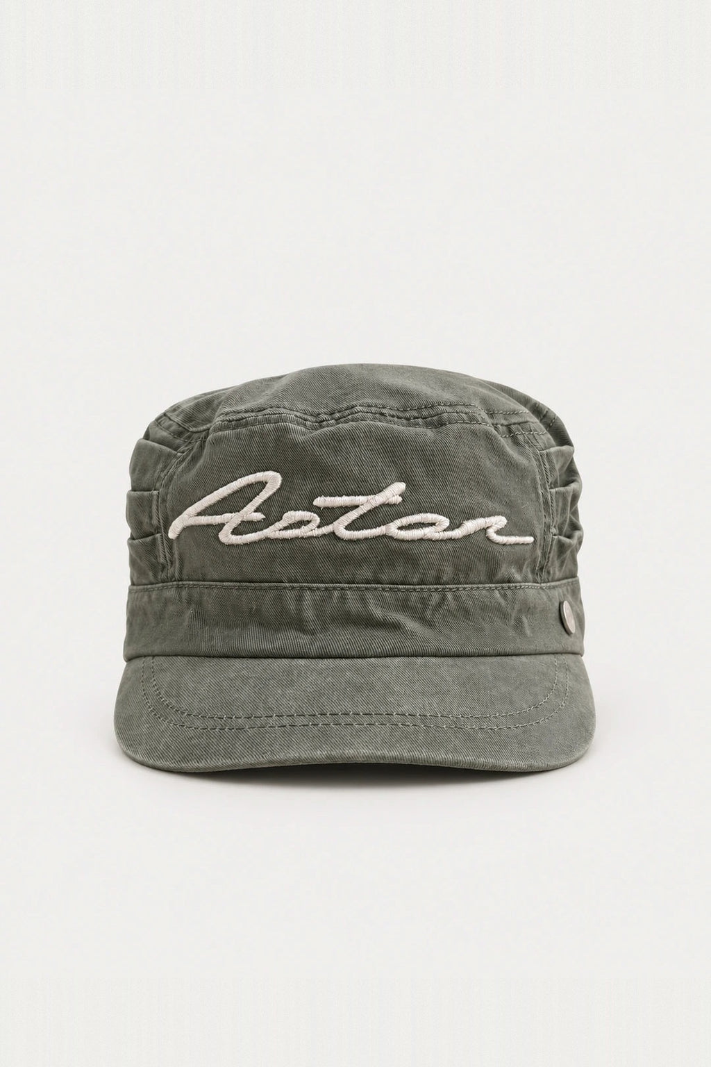 Aston Abode Field Kepi Cap, front flat lay