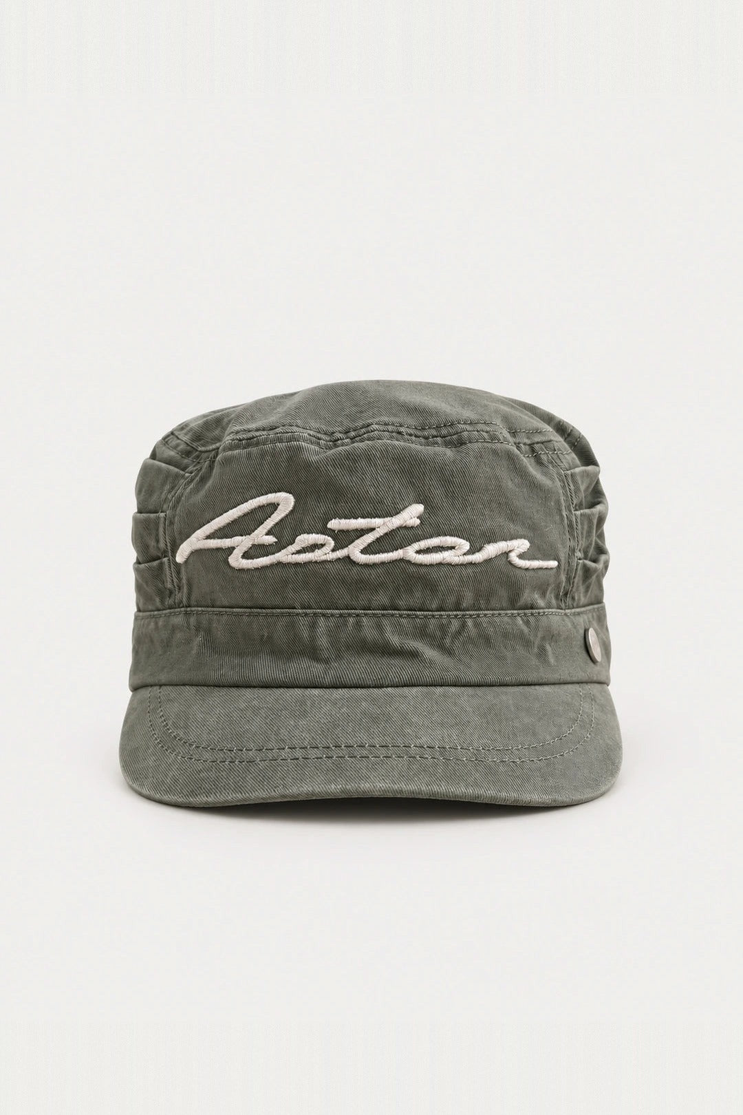 Aston Abode Field Kepi Cap, front flat lay