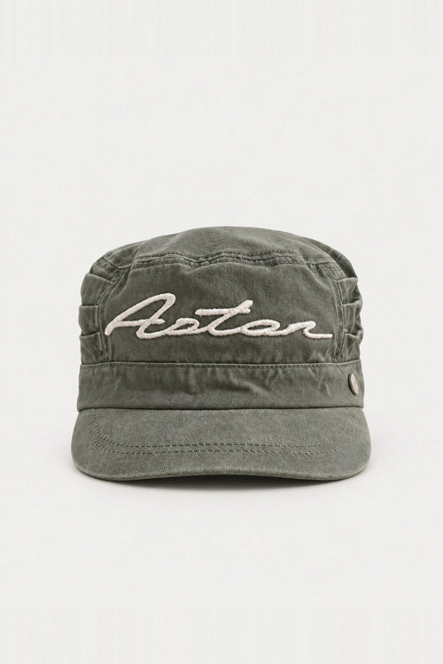 Aston Abode Field Kepi Cap, front flat lay