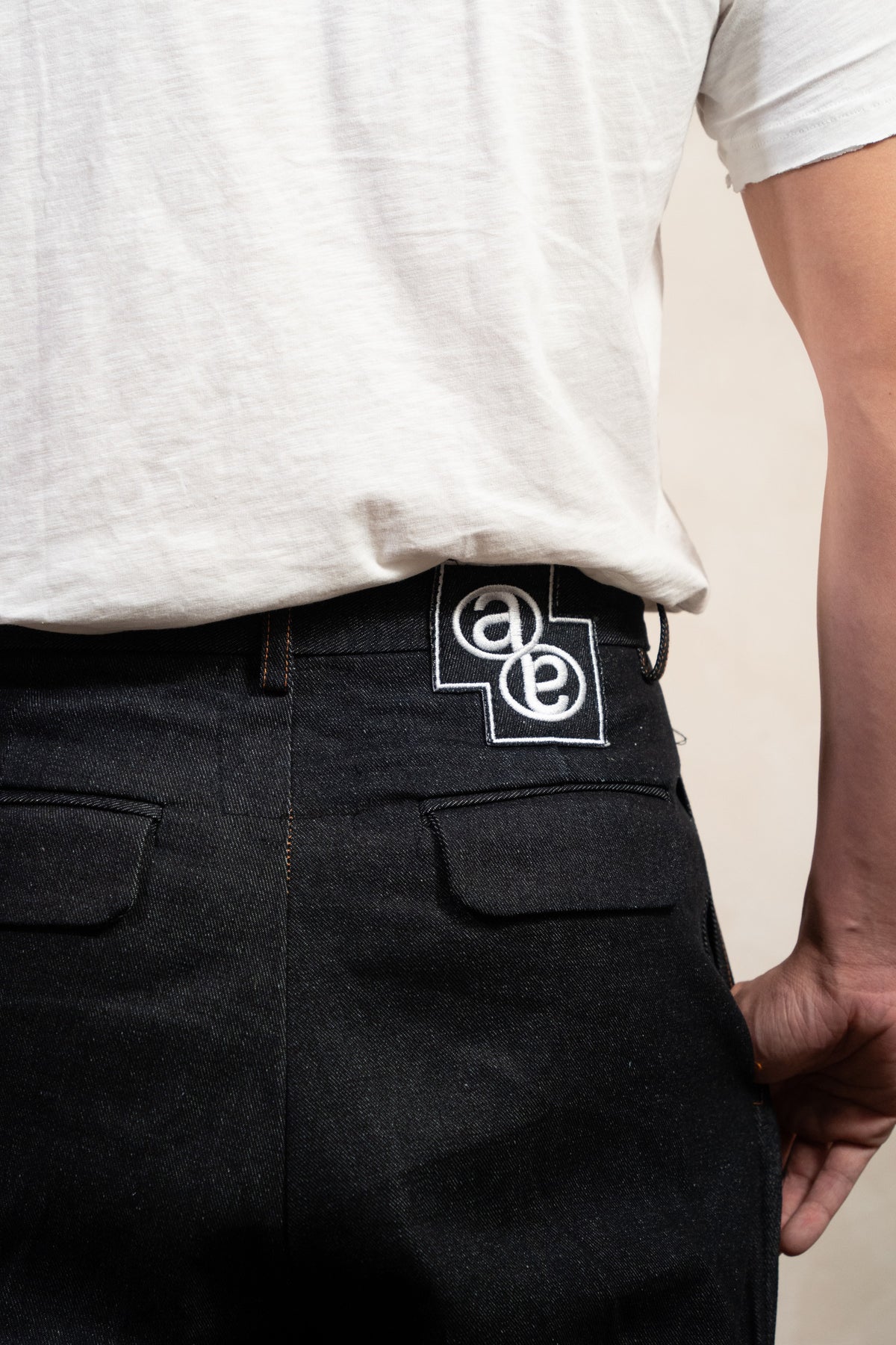 Aston Abode Gurkha Denim, detail close-up