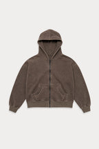 Aston Abode Pruned Hoodie, front flat lay