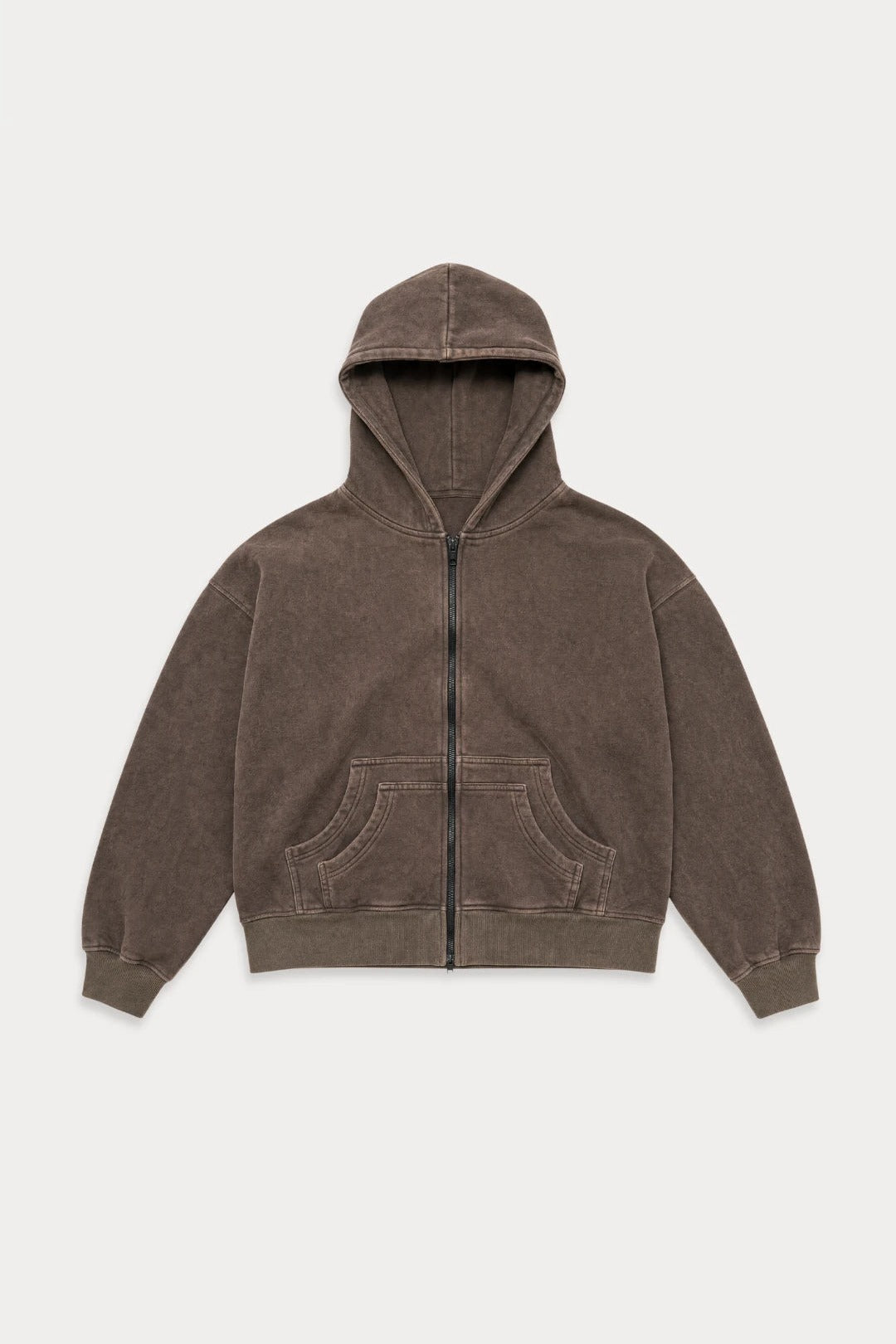 Aston Abode Pruned Hoodie, front flat lay