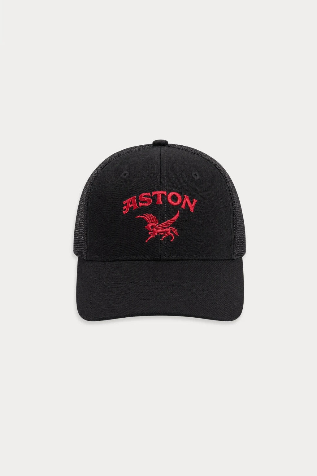 Aston Abode Trucker Cap, front flat lay