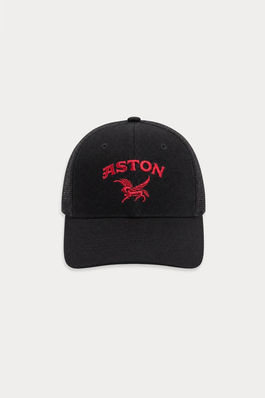 Aston Abode Trucker Cap, front flat lay